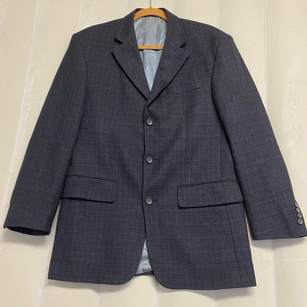 Oscar de la Renta Men’s Blazer Suit Jacket Sport Coat Size 40R 100% Wool Classic